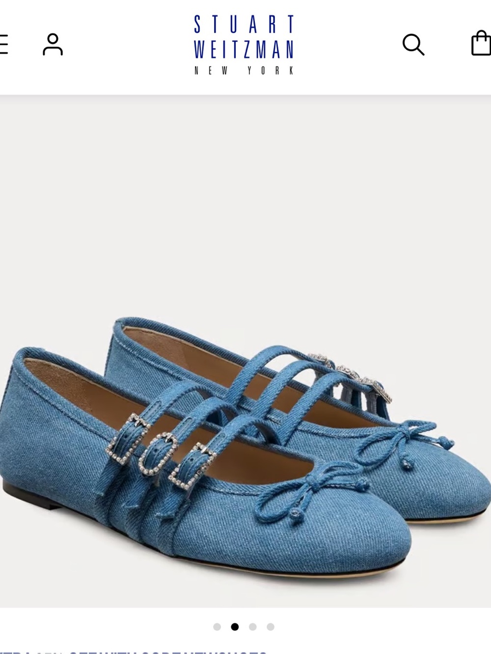 Stuart Weitzman Celeste Mary Jane Ballet Flats